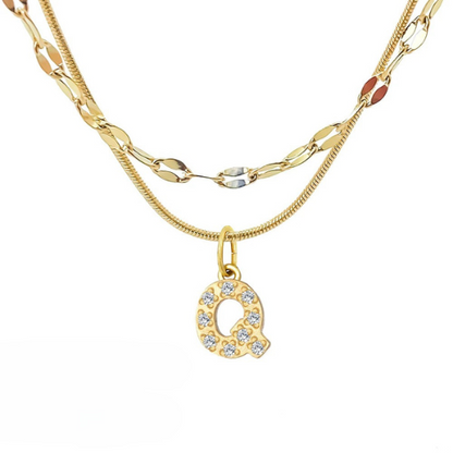 DIAMOND LETTER NECKLACE