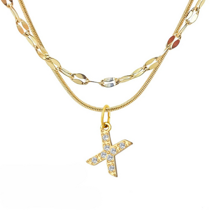 DIAMOND LETTER NECKLACE