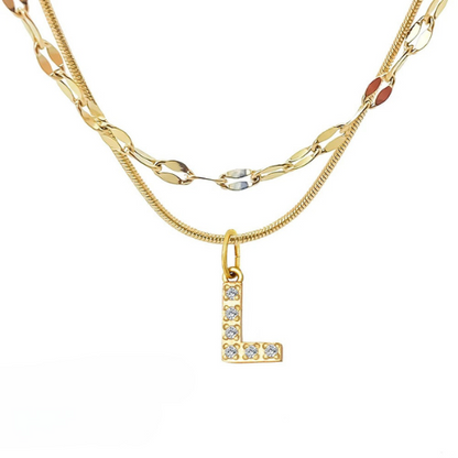 DIAMOND LETTER NECKLACE