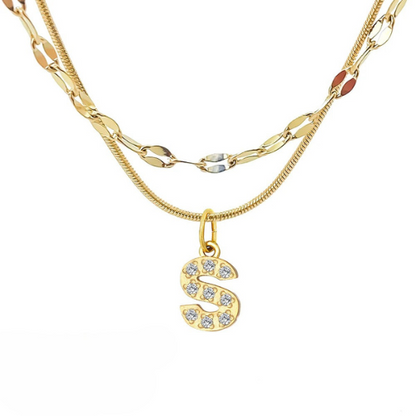 DIAMOND LETTER NECKLACE