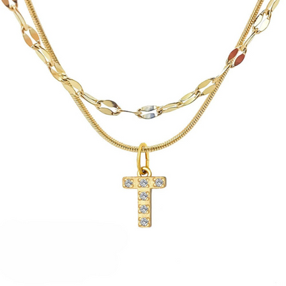 DIAMOND LETTER NECKLACE