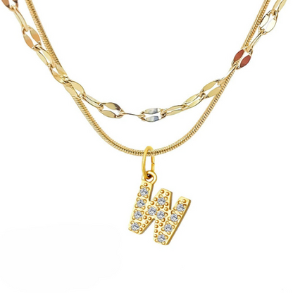 DIAMOND LETTER NECKLACE