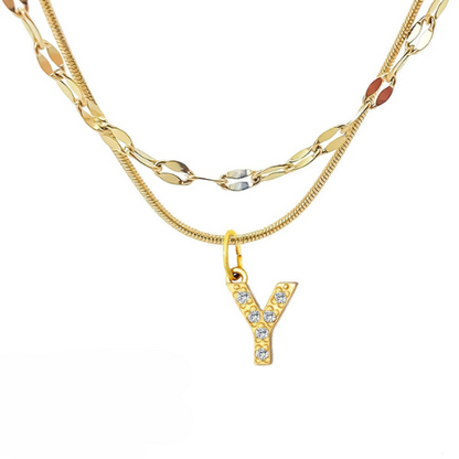 DIAMOND LETTER NECKLACE