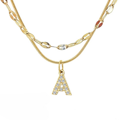 DIAMOND LETTER NECKLACE