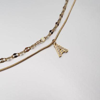 Diamond Letter Necklace filigrane Buchstaben Kette