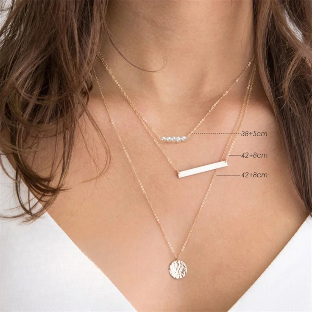 Mehrreihige Halskette Damen Symbolkraft