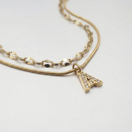 DIAMOND LETTER NECKLACE