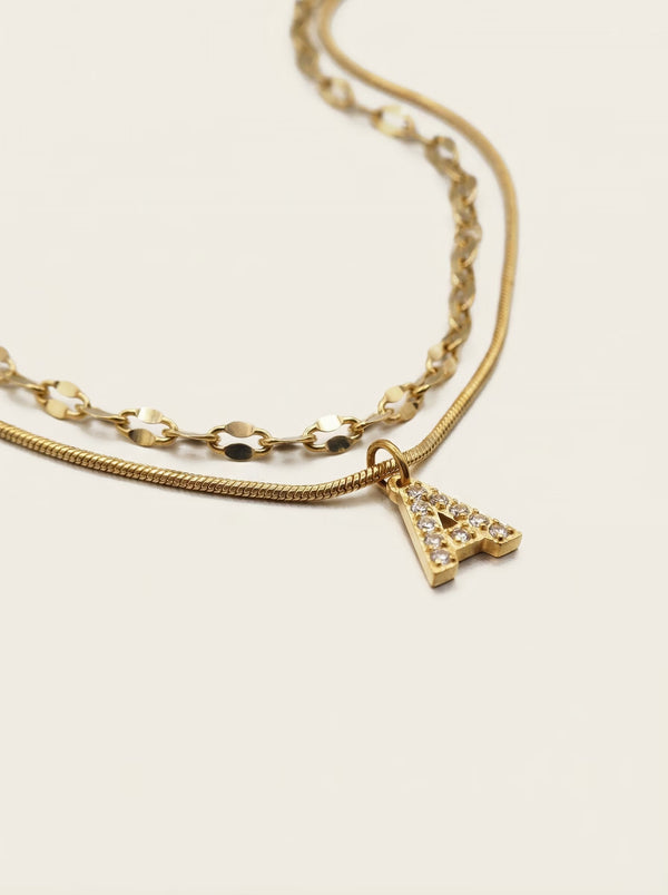DIAMOND LETTER NECKLACE