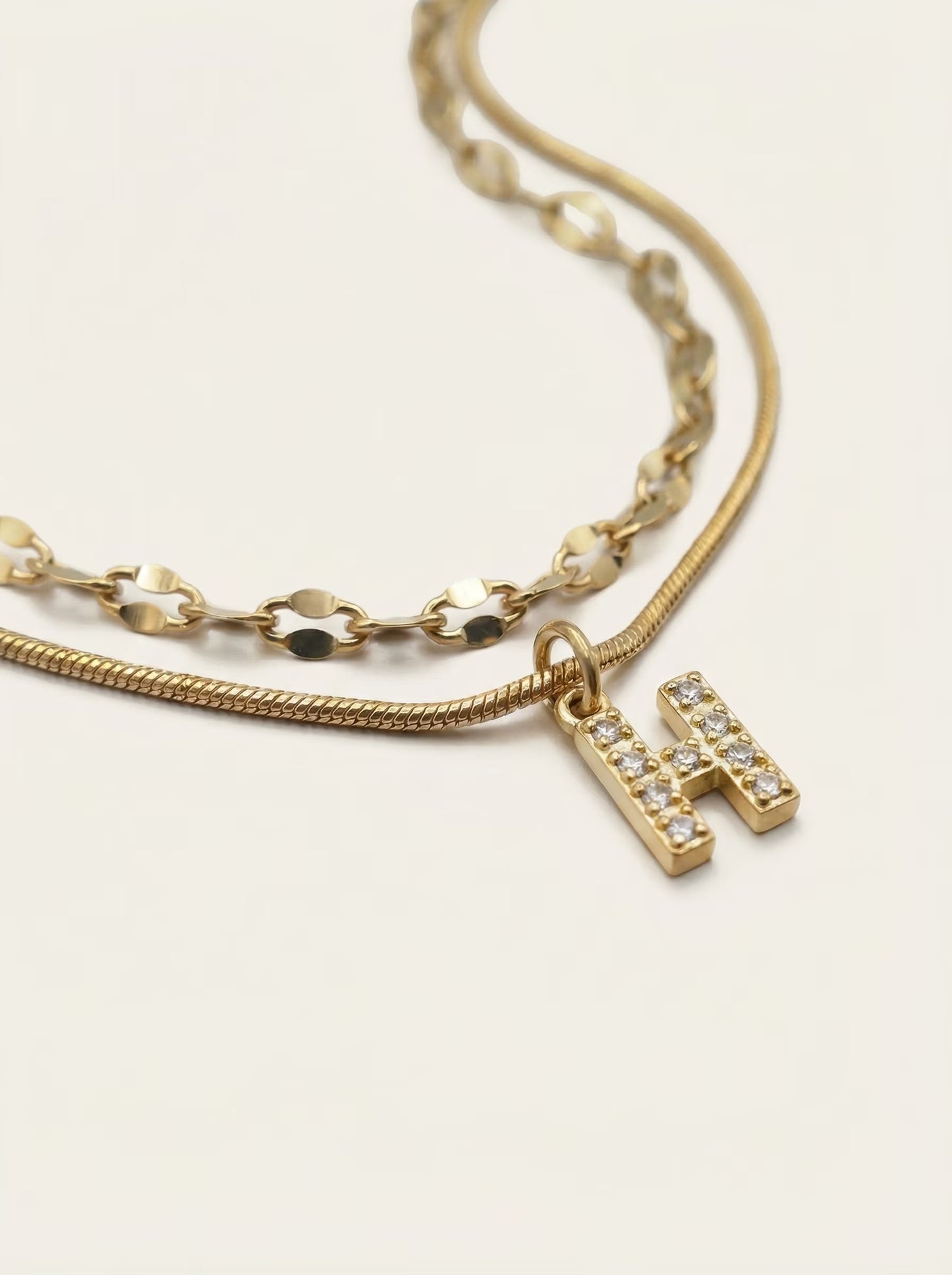 DIAMOND LETTER NECKLACE