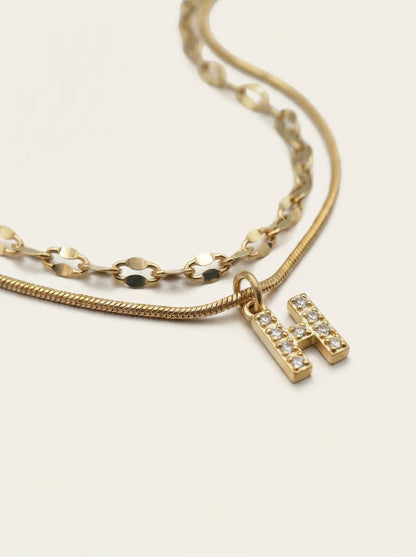 DIAMOND LETTER NECKLACE