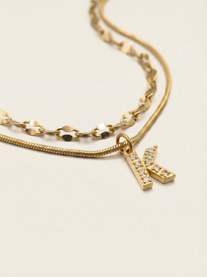 DIAMOND LETTER NECKLACE