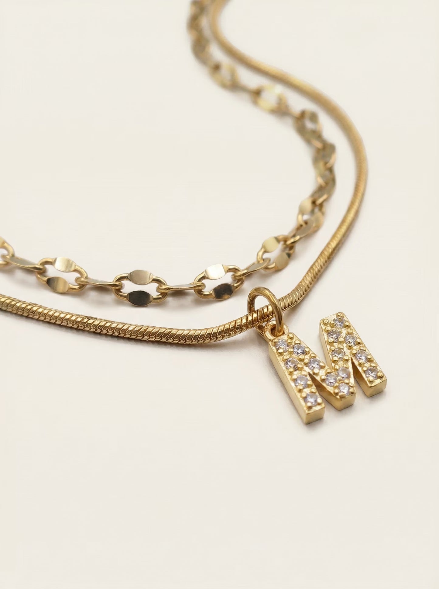 DIAMOND LETTER NECKLACE
