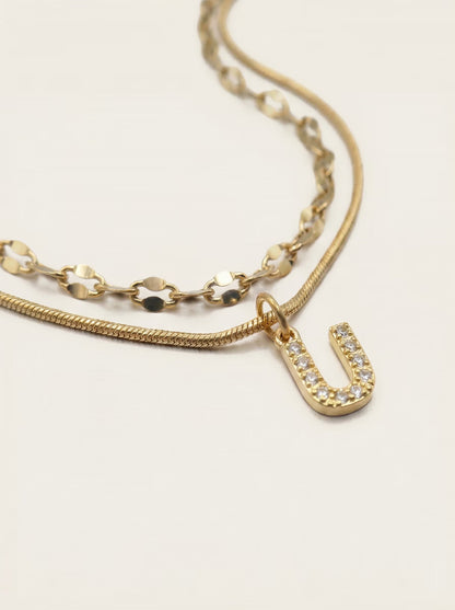 DIAMOND LETTER NECKLACE