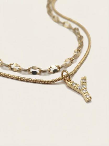 DIAMOND LETTER NECKLACE