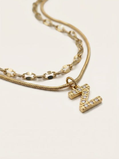 DIAMOND LETTER NECKLACE
