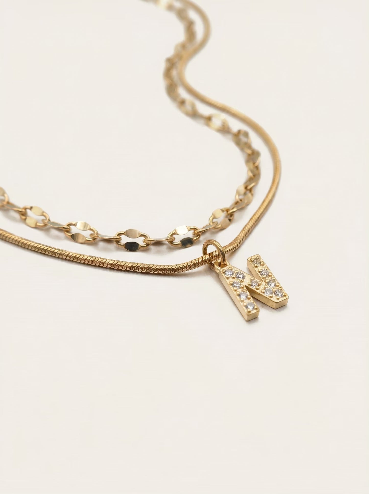 DIAMOND LETTER NECKLACE