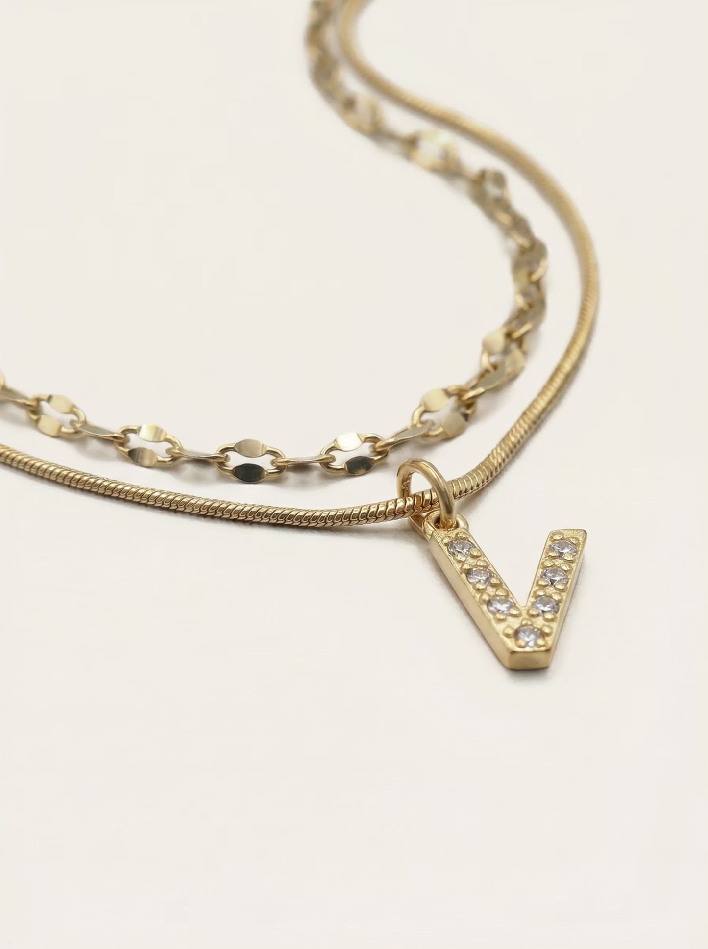 DIAMOND LETTER NECKLACE