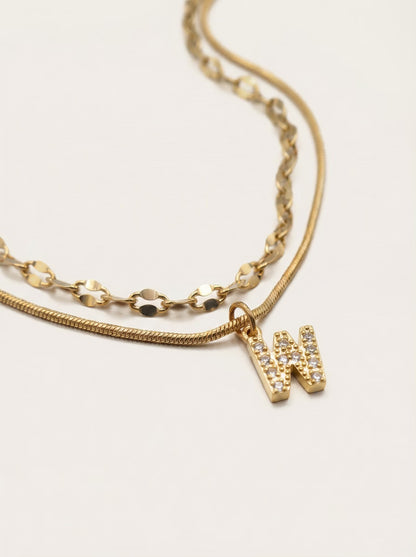 DIAMOND LETTER NECKLACE