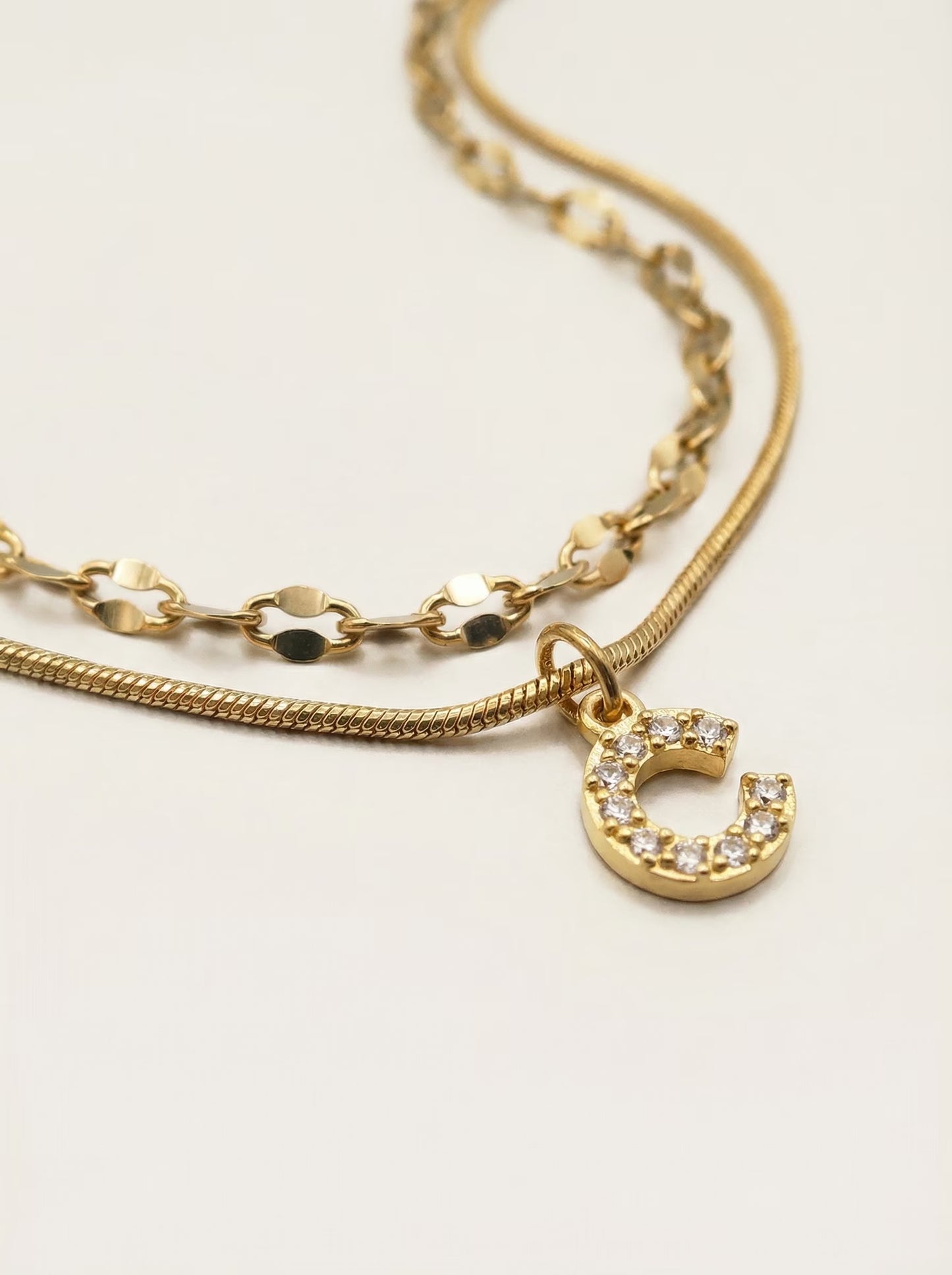 DIAMOND LETTER NECKLACE