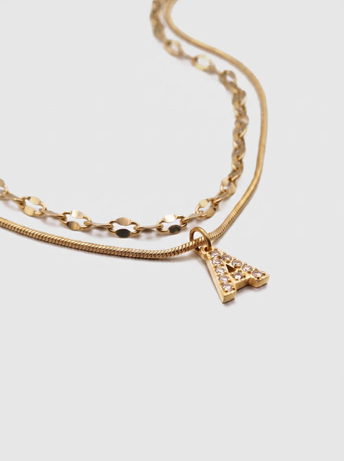 DIAMOND LETTER NECKLACE
