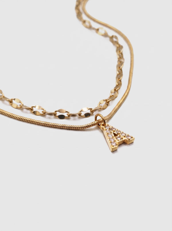 DIAMOND LETTER NECKLACE