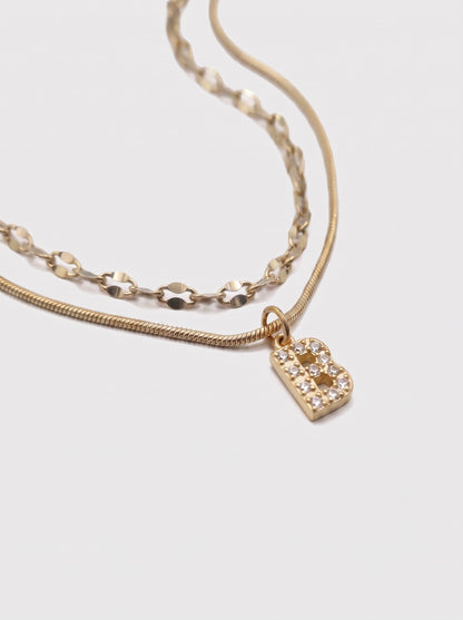 DIAMOND LETTER NECKLACE