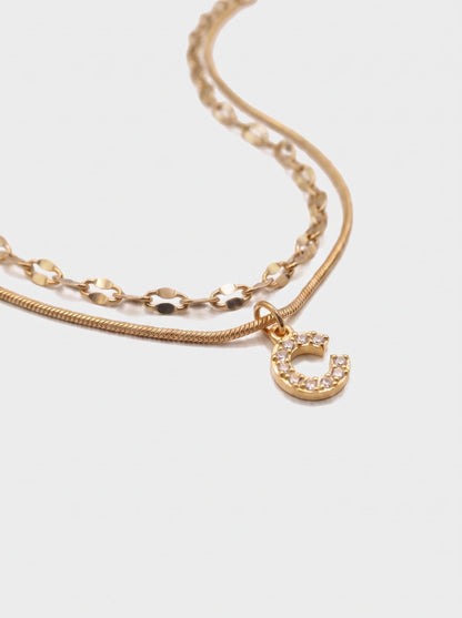 DIAMOND LETTER NECKLACE