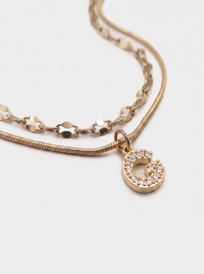 DIAMOND LETTER NECKLACE