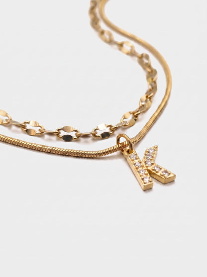 DIAMOND LETTER NECKLACE