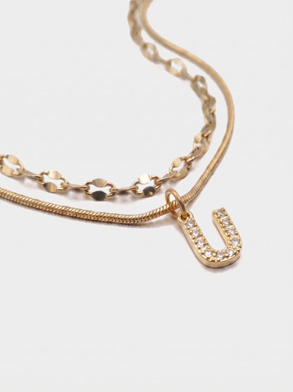 DIAMOND LETTER NECKLACE