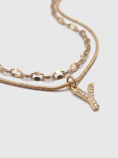 DIAMOND LETTER NECKLACE