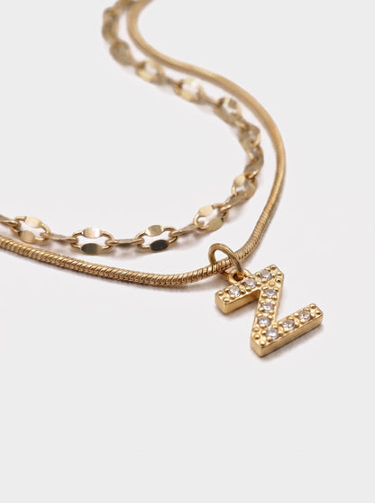 DIAMOND LETTER NECKLACE